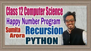 Happy number program l Recursion l CBSE l Class 12 l Computer Science l Python