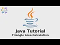 Java Functions Tutorial Triangle Area Calculation Function