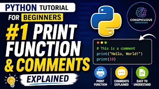 Python Tutorial for Beginners Print Function Comments Explained