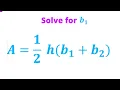 How to solve a formula for a specific variable