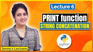 P - 06 print function String concatenation using in Python Python Tutorials for Beginners