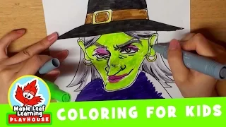 Halloween Coloring Pages for Kids Maple Leaf Learning Playhouse