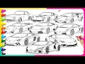 Lamborghini EVOLUTION Coloring Pages Satisfying Speed Coloring - Adult Coloring Book pages