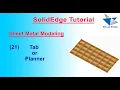 Tab Use in SolidEdge Tab in SolidEdge ST9 Solidedge Features