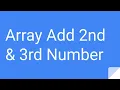 Python Practice Series 58 Beginners Level 1 Array Add 2nd 3rd Number Tutorials Exercises