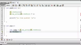 Intermediate C Tutorial 11 Stacks using STRUCTURES