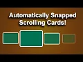 Automatically Snapped Scrolling Cards in Unity like Hill Climb Racing