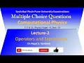 MCQ on C programming Operators and Expressions Computational Physics TYBSc Physics SPPU
