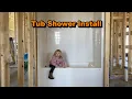 Installing a One Piece Tub Shower on a Concrete Slab