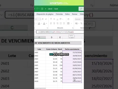 Identifica qué medicamentos siguen vigentes en Excel