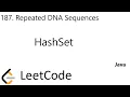 LeetCode 187 Repeated DNA Sequences HashSet Java