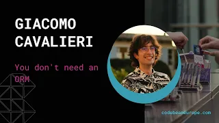 You don t need an ORM - Giacomo Cavalieri Code BEAM Europe 2025