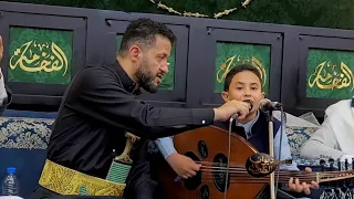 تواضع حمود السمه وتشجعيه لاصغر فنان في العالم الذي اذهل الصاله والحضور بعزفه وصوته  دندنها