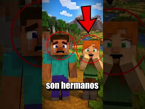 ¿Sabías que Steve y Alex son hermanos? 😱 #minecraft #shorts