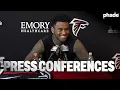 Tua Tagovailoa and Alex Van Pelt speak to the media following practice at AT T Training Camp