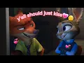 Nick wilde and Judy hopps having way too much romantic tension for about 7 minutes straight