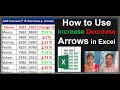 How to Use Increase Decrease Arrows in Excel excel