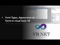 Form Types Appearance of forms in visual basic VB