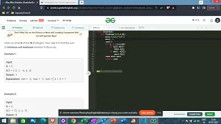 Min and Max element in an array and their sum In Python