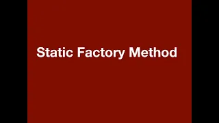 Static Factory method Pattern Arabic
