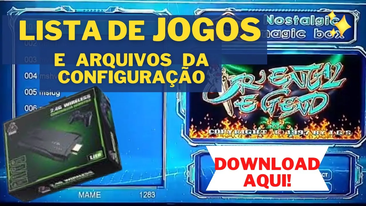 lista de jogos game NOSTALGIC. Todos jogos e arquivos do game stick. Donwload dos jogos/arquivos