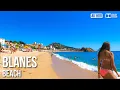 Blanes s Abanell Beach Costa Brava Catalonia - Spain 4K R Walking Tour