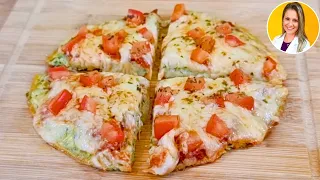 Pizza de Frigideira LOW CARB e ZERO GLÚTEN em MINUTOS! Super SAUDÁVEL, Fácil e Deliciosa