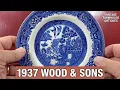 Wood and Sons Seaforth Blue and White China Willow Side Plate 1937