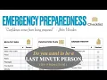 Emergency Preparedness CHECKLIST to print and post today for FREE