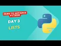 Python Day 3 - Lists Explained with Examples