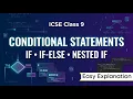CONDITIONAL STATEMENT COMPUTER ICSE Class 9 Live Educare