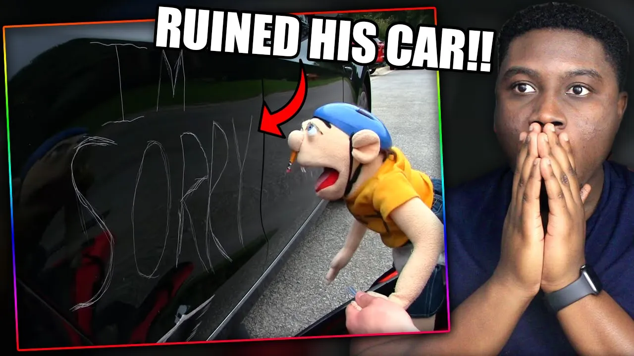 JEFFY KEYS GOODMAN'S CAR! | SML Movie: Jeffy's Car Accident Reaction!