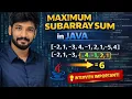 Maximum Subarray Problem Java DSA Tutorial