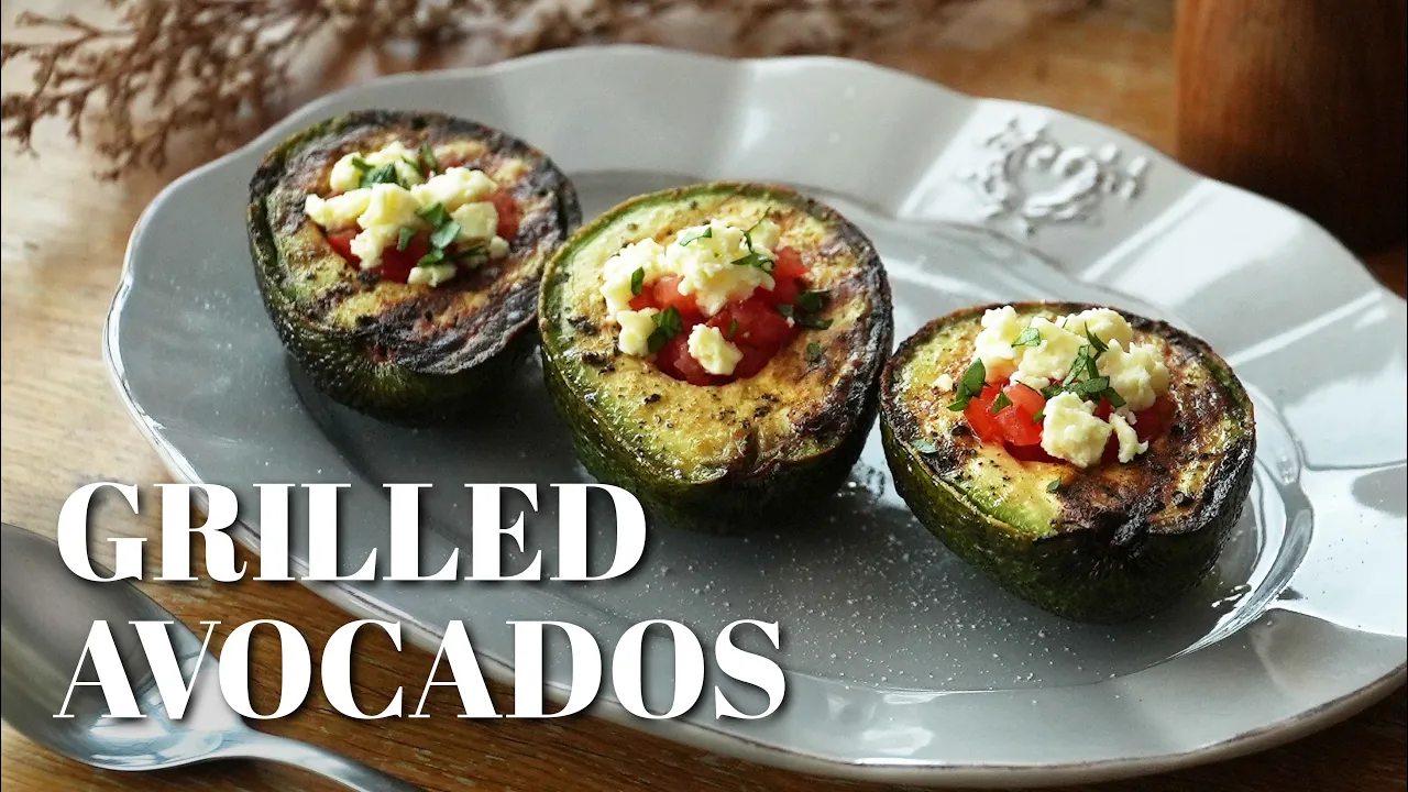 New Ways To Eat Avocado! Grilled Avocado with Tomatoes and Feta Cheese - 