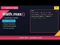 Math max - Complete JavaScript Tutorial