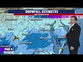 Snowstorm pummels DC Maryland Virginia Latest updates totals