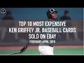 Top 10 Most Expensive Ken Griffey Jr Baseball Cards Sold on Ebay February - April 2018