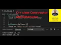 C class Constructor and Destructor
