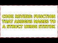 Code Review Function that assigns names to a struct using strtok 2 Solutions