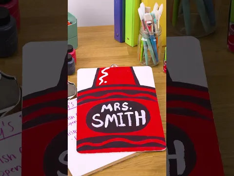 🎨 DIY Teacher Clipboard Craft | Personalized Crayon Classroom Gift