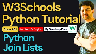W3Schools W3Schools Python W3Schools Python Tutorial Class 051 Python - Join Lists