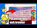 Running PyGame in the web browser with Pygbag mini Python tutorial Wasm WebAssembly