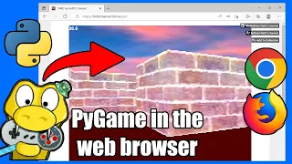 Running PyGame in the web browser with Pygbag mini Python tutorial Wasm WebAssembly