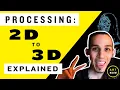 How to make an Image 2D to 3D animation Processing creative coding tutorial
