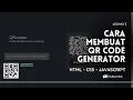 Cara Membuat QR Code Generator Menggunakan HTML CSS Javascript