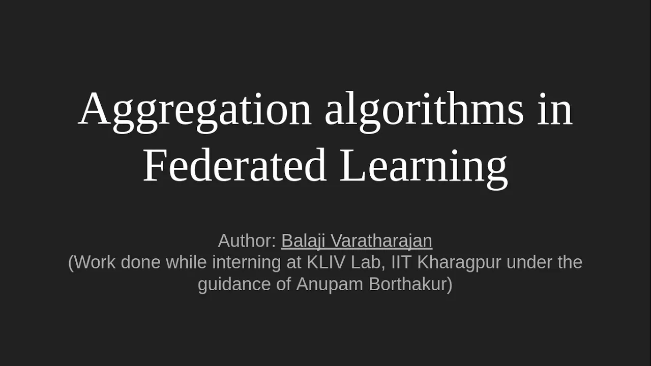 Aggregation algorithms in Federated Learning