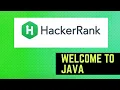 Welcome To Java - Basics HackerRank Java