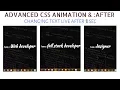 Changing Text Content With CSS Animation Pseudo Elements After before