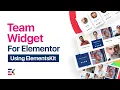 How to Add a Team Member Section in Elementor ElementsKit Tutorial