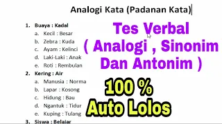 Download Tes Kemampuan Verbal (Analogi,Sinonim,Antonim) MP3